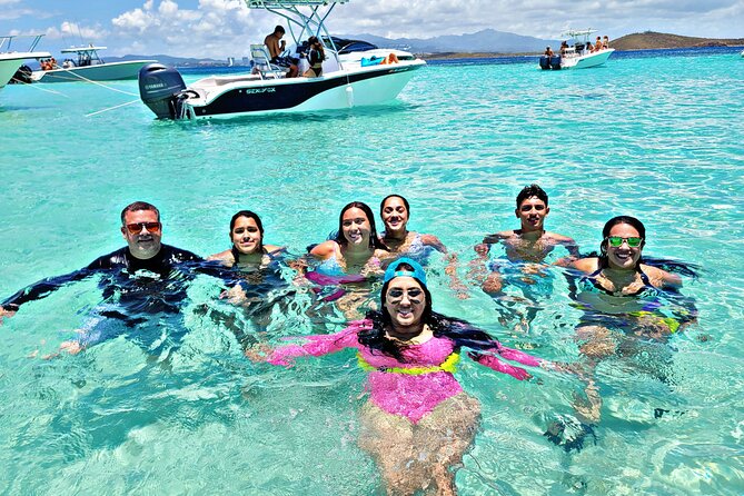 All-Inclusive: Mako 29ft Boat Tour to Icacos Palomino & Palominito - Leaving Fajardo with El Yunque in view