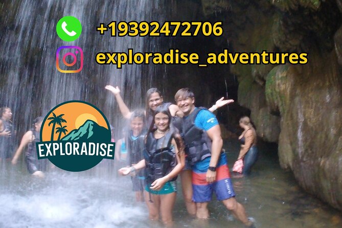 Cave Adventure - Charco Azul Caves, Canyon & Waterfall Adventure - Hiking through wet forest and limestone