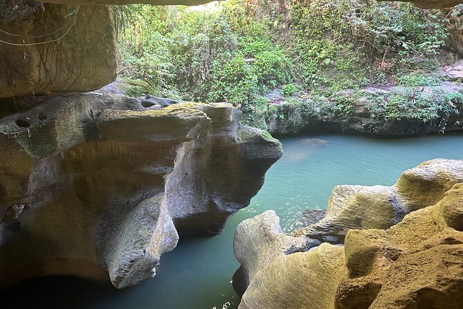Charco Azul, Hidden Caves, Waterfalls, Beach, Free Adult Drinks - Charco Azul: a blue-water canyon with optional jumps