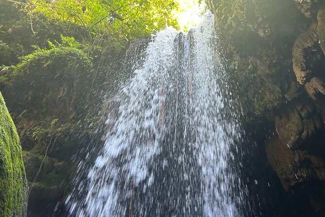 Charco Azul, Hidden Caves, Waterfalls, Beach, Free Adult Drinks - Cuevas Arenales: waterfalls, cave markings, and the hardest section