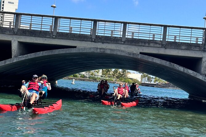 Day Adventure Chiliboats Waterbike – Condado Lagoon - Condado Lagoon at Street Level and Water Level
