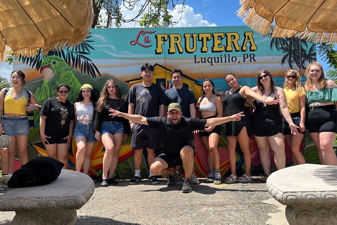 El Yunque Rainforest- Water Slide, Luquillo Beach Guided Tour - Luquillo Beach: a calmer finish by the kiosks