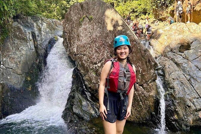 From San Juan: El Yunque Rainforest Hiking Adventure - The harder section: rock climbing toward the second pool