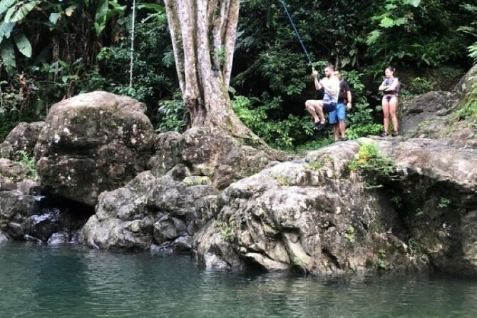 "Off the beaten path" Rain Forest Guided hike with Transportation - The collecting pool beneath the waterfall