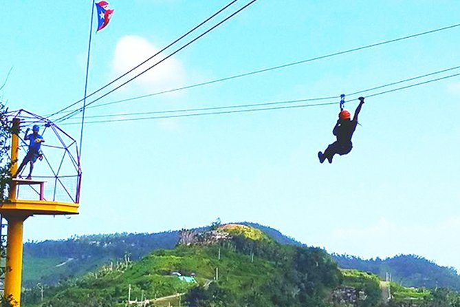 Rainforest Zipline, Luquillo Beach, and Natural Springs Day Trip - Seven zipline stations above El Yunque