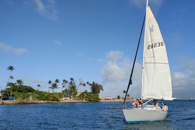 San Juan Historical Bay Daytime Sailing Tour - Sailing sideways through the commercial bay