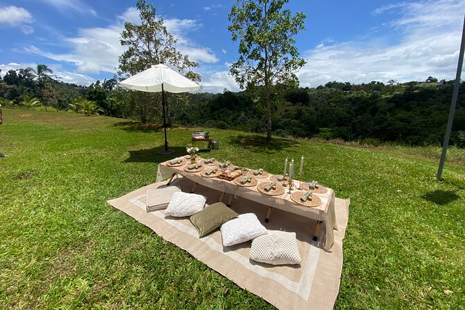 Tailor Made Luxury Picnic with Breathtaking Views - Charcuterie, water, and the details on the table